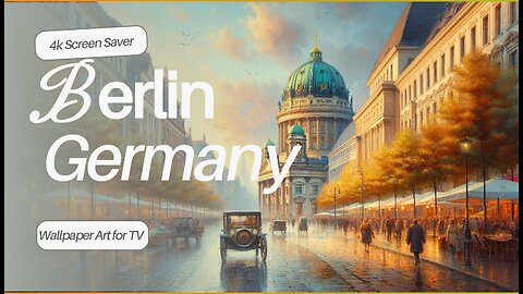 Vintage Berlin: Unter den Linden in 1910s Style | 4K Nostalgic Painting Wallpaper