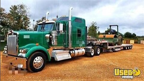 2018 Kenworth W900 Sleeper Cab Semi Truck and 2021 53' Benson Step Deck Trailer for Sale in Iowa