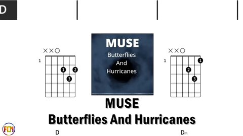 MUSE Butterflies And Hurricanes GUITAR CHORDS & LYRICS