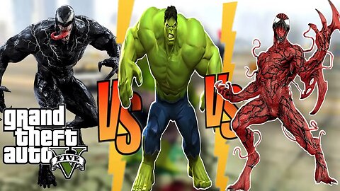 GTA 5 - HULK vs VENOM vs CARNAGE | GTA 5 PC MOD