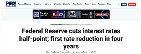 Federal Reserve cuts interest rates half-point; first rate reduction in four years