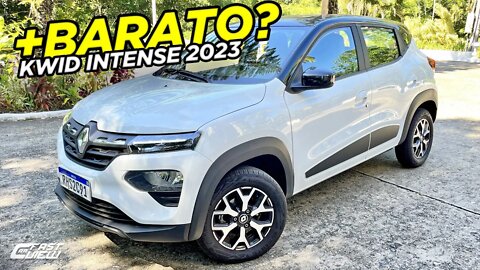 NOVO RENAULT KWID INTENSE 1.0 FLEX 2023 COM PACK BITON + CARO QUE FIAT MOBI TREKKING! VALE A PENA?