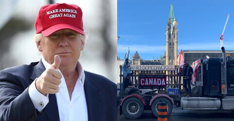 🚨 🇨🇦 TRUMP SUPPORTS TRUCKERS! 🇨🇦 🚨 #FREEDOMCONVOY22 #CANADA #TRUMP