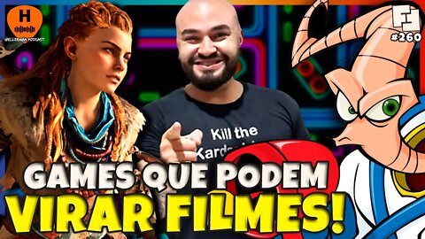 JOGOS e FILMES: QUAIS GAMES SE TORNARIAM FILMES BONS? feat HELLZENHA PODCAST | Fita Nerd #260