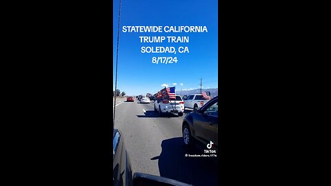 🇺🇸 Long Trump Caravan In California 🚂 8/17/2024