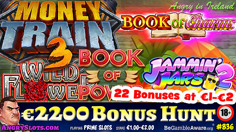 €2200 SLOTS BONUS HUNT - 22 Bonuses at €1-€2 - Dragonfall, 10 Swords, Barbarossa Doublemax & more