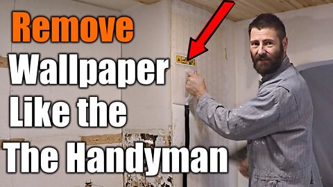 How THE HANDYMAN Removes Wallpaper | Fast And Easy | THE HANDYMAN |