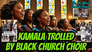 Black Church Choir Sings "We're On The TRUMP TRAIN" to FAKE News Kamala - EPIC TROLL