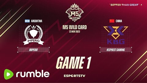 M5 Wild Card Day 1 | KEEP BEST GAMING VS IMPERIO E-SPORT | GAME 1| Mobile Legend