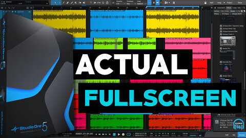 Studio One 5 - Actual Full Screen (No File Bar) 👍