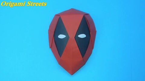 How to make a Deadpool mask out of paper. Origami mask of Deadpool.