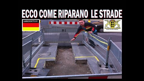 come riparano le buche stradali in Svizzera,in Germania e nei Paesi civili DOCUMENTARIO e come non le riparano in Italia chiamata pure BANANALANDIA o PITECCHIA dai residenti dei Paesi civili dove invece le riparano