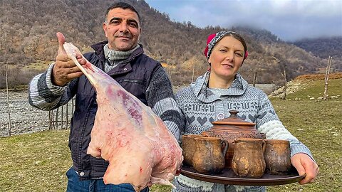 Traditional Azerbaijani Cooking PITI (Lamb Stew) Outdoor Nature Cooking