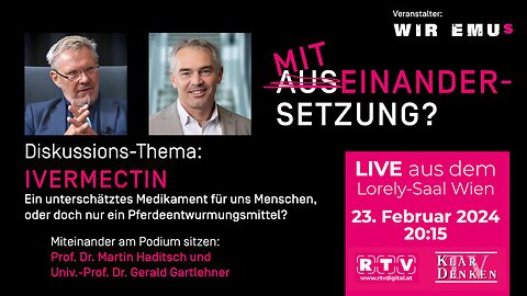 🔴💥LIVE | Podiumsdiskussion aus Wien zum Thema: IVERMECTIN💥