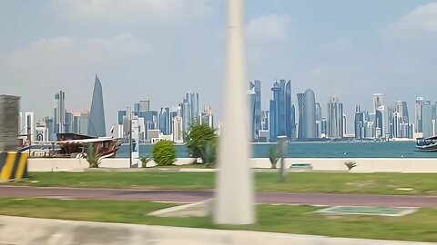 Beautiful Corniche Road Doha Bay Qatar | Corniche Road | Qatar | Doha #qatar #beautiful #viralvideo