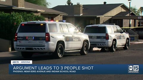 Three people shot during argument inside Phoenix apartment