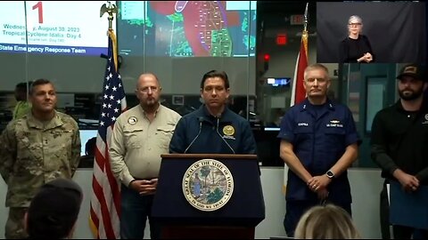 Ron DeSantis Shuts Downs Political Question During Hurricane Idalia Briefing