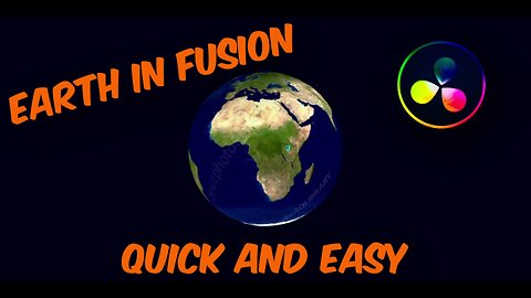 Make a Earth in Fusion | DaVinci Resolve #3