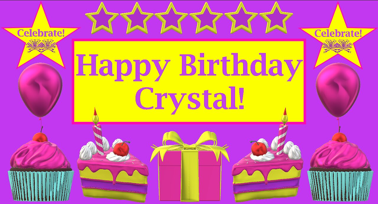 Happy Birthday 3D - Happy Birthday Crystal - Happy Birthday To You