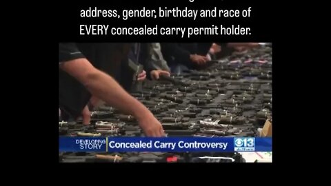 California 'accidentally' released full list of EVERY concealed carry permit holder.