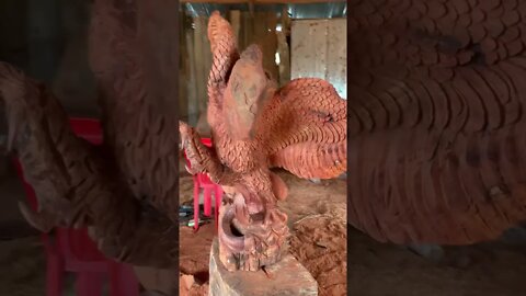 Amazing wood Carving Eagle