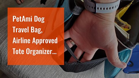 PetAmi Dog Travel Bag, Airline Approved Tote Organizer with Multi-Function Pockets, Food Contai...