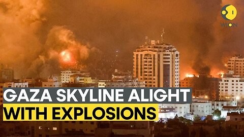 Israel-Palestine War: Explosions and smoke on Gaza skyline