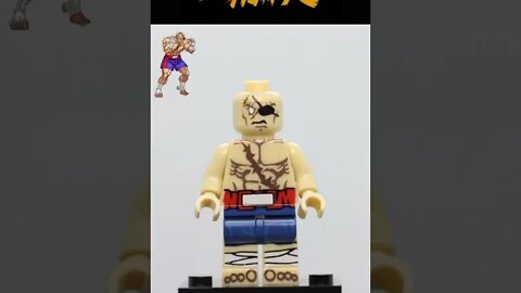 Street Fighter Sagat minifigure review - Unofficial Lego 360 video #shorts