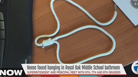 Royal Oak Middle School student removed after admitting to hanging noose in bathroom