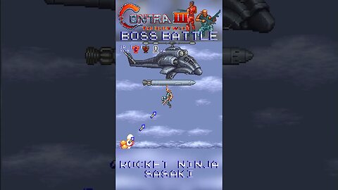 Contra III: The Alien Wars (SNES) Boss Battle - Rocket Ninja Sasaki #Shorts