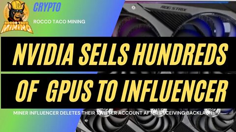 NVIDIA Sells Hundreds of GPUS to Influencer. He brags on Twitter, Receives Backlash, Deletes Twitter