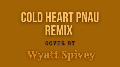 Cold Heart - PNAU Remix cover - Wyatt Spivey