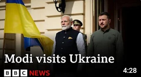 Indian PM Narendra Modi visits Ukraine's President Volodymyr Zelensky | BBC News