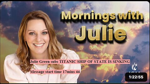 Julie Green subs TITANIC SHIP OF STATE IS SINKING