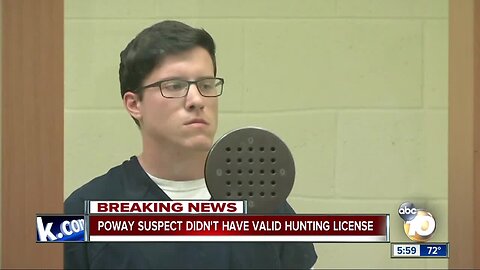 Senator: Poway suspect didn't have valid hunting license