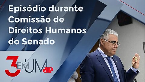 Eduardo Girão tenta entregar feto de mentira a ministro, que recusa