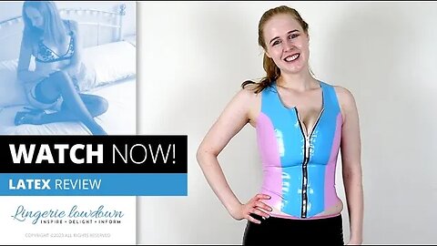 Aurora Phoenix : Latex Capital latex bubble gum zip front vest top [PREVIEW]