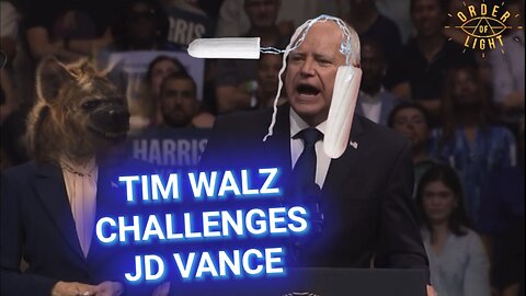 Tim Walz Challenges JD Vance To A Debate With Kamala Harris By His Side.