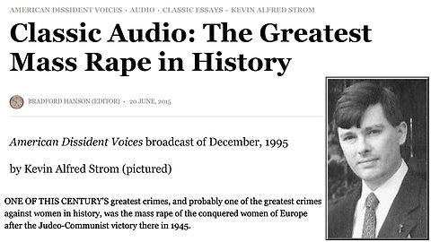 The Greatest Mass Rape in History (that Media & Hollywood ignores completely) ☭😈✡