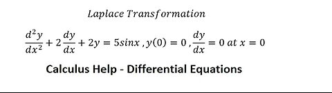 Differential Equation - Laplace Transformation: d^2 y/dx^2 +2dy/dx+2y=5sinx ,y(0)=0 ,dy/dx=0 at x=0