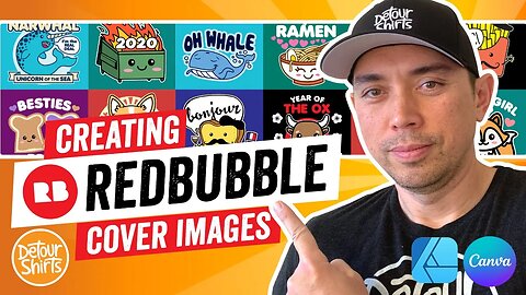 Creating Amazing RedBubble Shop Cover Images for FREE Using Canva and with Affinity Designer