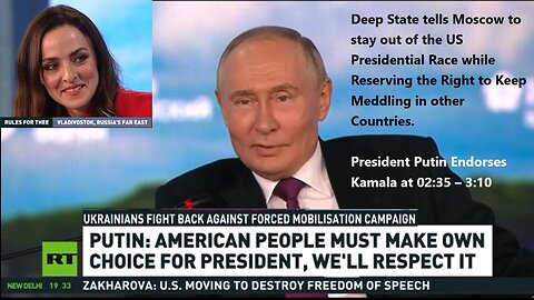 Deep State tells Moscow to stay out of the US Presidential Race while Reserving the Right to Keep Meddling in other Countries