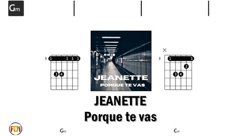 JEANETTE Porque te vas - Guitar Chords & Lyrics HD