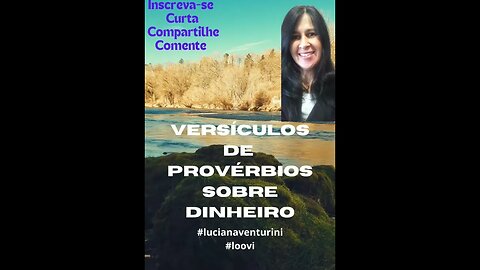 Versículos de provérbios sobre dinheiro #lucianaventurini #loovi #shorts