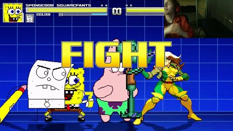 SpongeBob SquarePants Characters (SpongeBob, Squidward, And DoodleBob) VS Rogue In An Epic Battle