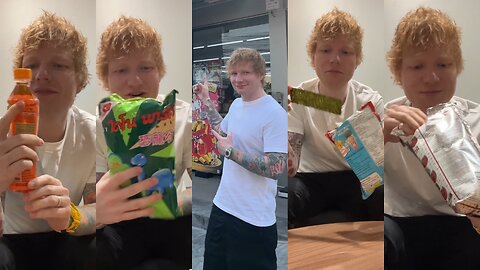 Ed Sheeran Explores 7/11 Supermarket Snacks in Thailand!