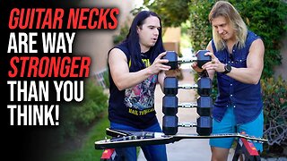 How STRONG is a GUITAR NECK? WE TEST IT! Feat. DØVYDAS