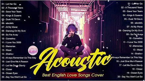 Soft English Acoustic Love Songs Cover Playlist 2023 ❤️ Soft Acoustic Cover Of Popular Love Songs 9