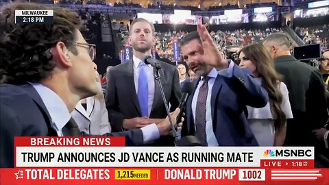 Donald Trump Jr. to MSNBC reporter: 'Get out of here'