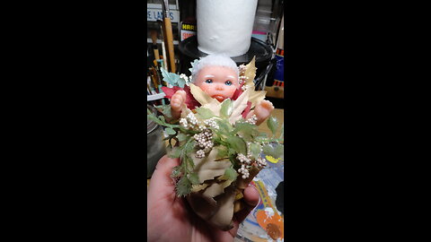 Doll Flocking Pussywillow Baby Faerie